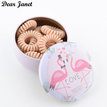 Load image into Gallery viewer, Great gift for girls 12pcs/box  hairbands gum hair styling tools headwear for kids girls women iron storage box