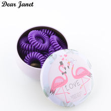 Load image into Gallery viewer, Great gift for girls 12pcs/box  hairbands gum hair styling tools headwear for kids girls women iron storage box