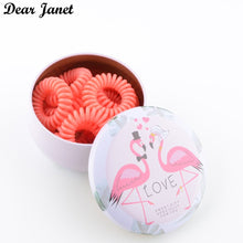 Load image into Gallery viewer, Great gift for girls 12pcs/box  hairbands gum hair styling tools headwear for kids girls women iron storage box