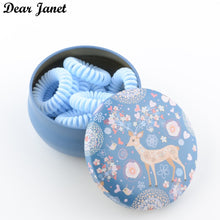 Load image into Gallery viewer, Great gift for girls 12pcs/box  hairbands gum hair styling tools headwear for kids girls women iron storage box
