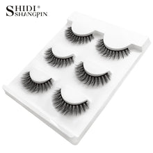 Load image into Gallery viewer, New 3 pairs natural false eyelashes fake lashes long makeup 3d mink lashes extension eyelash mink eyelashes for beauty #X11