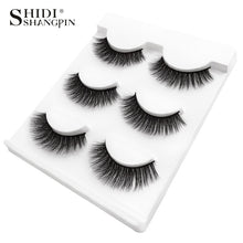 Load image into Gallery viewer, New 3 pairs natural false eyelashes fake lashes long makeup 3d mink lashes extension eyelash mink eyelashes for beauty #X11