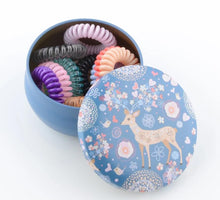 Load image into Gallery viewer, Great gift for girls 12pcs/box  hairbands gum hair styling tools headwear for kids girls women iron storage box