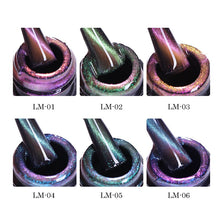 Load image into Gallery viewer, LEMOOC 8ml 5D Chameleon Glitter Magnetic Gel Polish Blue Purple Long Lasting Soak Off UV LED Gel Varnish Black Base Needed