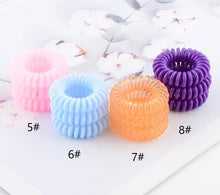 Load image into Gallery viewer, Great gift for girls 12pcs/box  hairbands gum hair styling tools headwear for kids girls women iron storage box