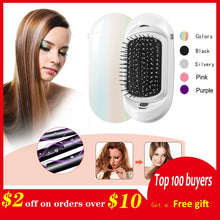 Load image into Gallery viewer, Ionic Electric Hairbrush, 2.0 Portable Electric Ionic Hairbrush Double Negative Ions Hair Brush Hair Styling Scalp Massage Comb