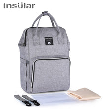 Load image into Gallery viewer, Insular Brand Nappy Backpack Bag Mummy Large Capacity Stroller Bag Mom Baby Multi-function Waterproof Outdoor Travel Diaper Bags