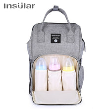 Load image into Gallery viewer, Insular Brand Nappy Backpack Bag Mummy Large Capacity Stroller Bag Mom Baby Multi-function Waterproof Outdoor Travel Diaper Bags
