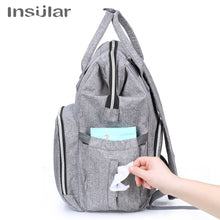 Load image into Gallery viewer, Insular Brand Nappy Backpack Bag Mummy Large Capacity Stroller Bag Mom Baby Multi-function Waterproof Outdoor Travel Diaper Bags