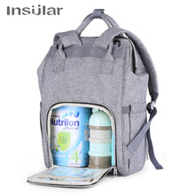 Load image into Gallery viewer, Insular Brand Nappy Backpack Bag Mummy Large Capacity Stroller Bag Mom Baby Multi-function Waterproof Outdoor Travel Diaper Bags