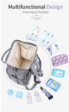 Load image into Gallery viewer, Insular Brand Nappy Backpack Bag Mummy Large Capacity Stroller Bag Mom Baby Multi-function Waterproof Outdoor Travel Diaper Bags