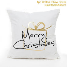 Load image into Gallery viewer, Huiran 45x45cm Christmas Pillowcase Merry Christmas Decorations For Home Navidad 2019 Xmas Pillow Cover Deco Noel Ornament Natal
