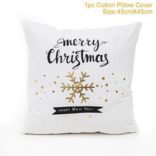 Load image into Gallery viewer, Huiran 45x45cm Christmas Pillowcase Merry Christmas Decorations For Home Navidad 2019 Xmas Pillow Cover Deco Noel Ornament Natal