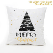 Load image into Gallery viewer, Huiran 45x45cm Christmas Pillowcase Merry Christmas Decorations For Home Navidad 2019 Xmas Pillow Cover Deco Noel Ornament Natal