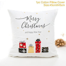 Load image into Gallery viewer, Huiran 45x45cm Christmas Pillowcase Merry Christmas Decorations For Home Navidad 2019 Xmas Pillow Cover Deco Noel Ornament Natal