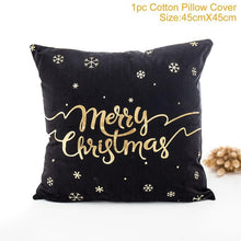Load image into Gallery viewer, Huiran 45x45cm Christmas Pillowcase Merry Christmas Decorations For Home Navidad 2019 Xmas Pillow Cover Deco Noel Ornament Natal
