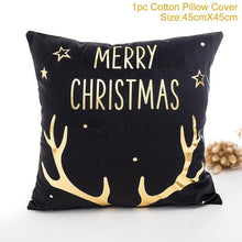 Load image into Gallery viewer, Huiran 45x45cm Christmas Pillowcase Merry Christmas Decorations For Home Navidad 2019 Xmas Pillow Cover Deco Noel Ornament Natal