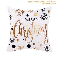 Load image into Gallery viewer, Huiran 45x45cm Christmas Pillowcase Merry Christmas Decorations For Home Navidad 2019 Xmas Pillow Cover Deco Noel Ornament Natal
