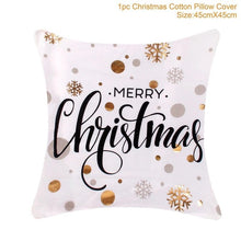 Load image into Gallery viewer, Huiran 45x45cm Christmas Pillowcase Merry Christmas Decorations For Home Navidad 2019 Xmas Pillow Cover Deco Noel Ornament Natal