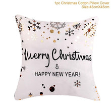 Load image into Gallery viewer, Huiran 45x45cm Christmas Pillowcase Merry Christmas Decorations For Home Navidad 2019 Xmas Pillow Cover Deco Noel Ornament Natal
