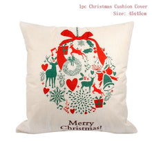 Load image into Gallery viewer, Huiran 45x45cm Christmas Pillowcase Merry Christmas Decorations For Home Navidad 2019 Xmas Pillow Cover Deco Noel Ornament Natal