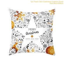 Load image into Gallery viewer, Huiran 45x45cm Christmas Pillowcase Merry Christmas Decorations For Home Navidad 2019 Xmas Pillow Cover Deco Noel Ornament Natal