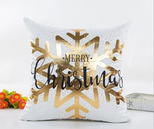 Load image into Gallery viewer, Christmas Decorations for Home 45x45cm Merry Christmas Cotton Linen Pillowcase Xmas Navidad Decor Happy New Year Gifts Natal