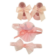 Load image into Gallery viewer, Newborn Baby Girls Headband Bow Flowers Cloth Hair Bands Hair Accessories  Gift Boxes Three-piece Suit