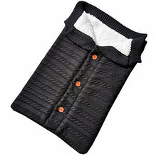 Load image into Gallery viewer, Newborn Baby Winter Warm Sleeping Bags Infant Button Knit Swaddle Wrap Swaddling Stroller Wrap Toddler Blanket Sleeping Bags