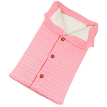 Load image into Gallery viewer, Newborn Baby Winter Warm Sleeping Bags Infant Button Knit Swaddle Wrap Swaddling Stroller Wrap Toddler Blanket Sleeping Bags