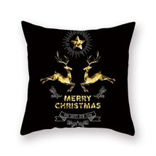 Load image into Gallery viewer, Gold Christmas Elk Deer Merry Christmas Pillowcase Cushion Cover Christmas Decorations for Home 2019 Christmas Ornaments Navidad