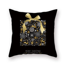 Load image into Gallery viewer, Gold Christmas Elk Deer Merry Christmas Pillowcase Cushion Cover Christmas Decorations for Home 2019 Christmas Ornaments Navidad