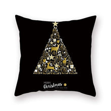 Load image into Gallery viewer, Gold Christmas Elk Deer Merry Christmas Pillowcase Cushion Cover Christmas Decorations for Home 2019 Christmas Ornaments Navidad