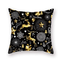 Load image into Gallery viewer, Gold Christmas Elk Deer Merry Christmas Pillowcase Cushion Cover Christmas Decorations for Home 2019 Christmas Ornaments Navidad