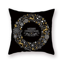 Load image into Gallery viewer, Gold Christmas Elk Deer Merry Christmas Pillowcase Cushion Cover Christmas Decorations for Home 2019 Christmas Ornaments Navidad