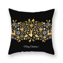 Load image into Gallery viewer, Gold Christmas Elk Deer Merry Christmas Pillowcase Cushion Cover Christmas Decorations for Home 2019 Christmas Ornaments Navidad