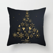 Load image into Gallery viewer, Gold Christmas Elk Deer Merry Christmas Pillowcase Cushion Cover Christmas Decorations for Home 2019 Christmas Ornaments Navidad