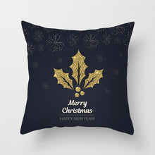 Load image into Gallery viewer, Gold Christmas Elk Deer Merry Christmas Pillowcase Cushion Cover Christmas Decorations for Home 2019 Christmas Ornaments Navidad
