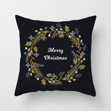 Load image into Gallery viewer, Gold Christmas Elk Deer Merry Christmas Pillowcase Cushion Cover Christmas Decorations for Home 2019 Christmas Ornaments Navidad