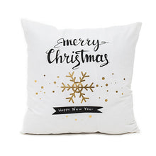 Load image into Gallery viewer, 45*45cm  Gold Printed Christmas Pillow Case and Merry Christmas Decoration For Home