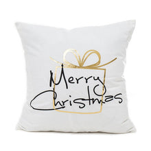 Load image into Gallery viewer, 45*45cm  Gold Printed Christmas Pillow Case and Merry Christmas Decoration For Home