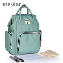 Load image into Gallery viewer, Insular Brand Nappy Backpack Bag Mummy Large Capacity Stroller Bag Mom Baby Multi-function Waterproof Outdoor Travel Diaper Bags