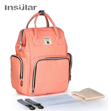 Load image into Gallery viewer, Insular Brand Nappy Backpack Bag Mummy Large Capacity Stroller Bag Mom Baby Multi-function Waterproof Outdoor Travel Diaper Bags