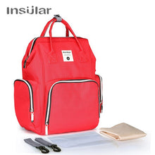Load image into Gallery viewer, Insular Brand Nappy Backpack Bag Mummy Large Capacity Stroller Bag Mom Baby Multi-function Waterproof Outdoor Travel Diaper Bags
