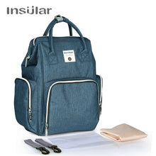 Load image into Gallery viewer, Insular Brand Nappy Backpack Bag Mummy Large Capacity Stroller Bag Mom Baby Multi-function Waterproof Outdoor Travel Diaper Bags