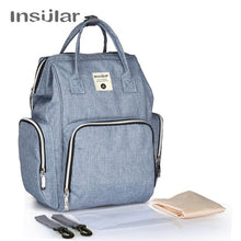 Load image into Gallery viewer, Insular Brand Nappy Backpack Bag Mummy Large Capacity Stroller Bag Mom Baby Multi-function Waterproof Outdoor Travel Diaper Bags