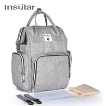 Load image into Gallery viewer, Insular Brand Nappy Backpack Bag Mummy Large Capacity Stroller Bag Mom Baby Multi-function Waterproof Outdoor Travel Diaper Bags